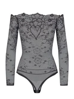 Langarm-Body COEUR Spitze Schwarz Von Cadolle -Marlies Dekkers Verkaufsgeschäft 4089dk body coeur schwarz cadolle 3