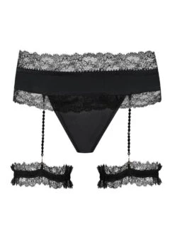 Satin String GEISHA PJ Mit Strumpfbändern Von Cadolle -Marlies Dekkers Verkaufsgeschäft 4500fb cage geisha schwarz cadolle 1