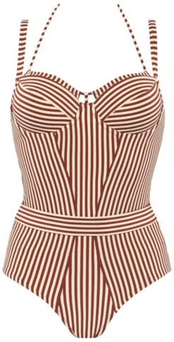 Badeanzug HOLI VINTAGE Gestreift Von Marlies Dekkers -Marlies Dekkers Verkaufsgeschäft badeanzug holi vintage rot creme 18185 marlies dekkers 1