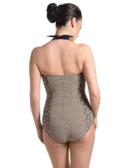 Neckholder Badeanzug CAYMAN Schwarz-nude Von Je Suis -Marlies Dekkers Verkaufsgeschäft badeanzug nude schwarz je suis rueckseite
