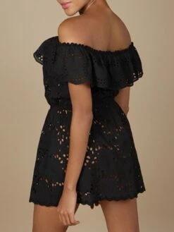 Baumwolle Lochspitze Sommerkleid GLADYS Schwarz Von Marjolaine -Marlies Dekkers Verkaufsgeschäft baumwolle lochspitze sommerkleid gladys 7gla0201 schwarz marjolaine 1