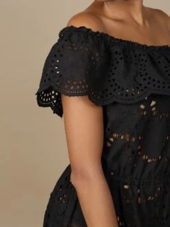 Baumwolle Lochspitze Sommerkleid GLADYS Schwarz Von Marjolaine -Marlies Dekkers Verkaufsgeschäft baumwolle lochspitze sommerkleid gladys 7gla0201 schwarz marjolaine