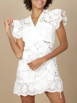 Baumwolle Lochspitze Tunika GLADYS Naturweiß Von Marjolaine -Marlies Dekkers Verkaufsgeschäft baumwolle lochspitze tunika gladys 7gla0202 naturweiss marjolaine 2