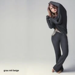 Kuschel-Baumwolle Lounge-Hose CASUAL Von Gattina -Marlies Dekkers Verkaufsgeschäft baumwolle lounge hose 384879 grau beige gattina 2 1