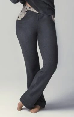 Kuschel-Baumwolle Lounge-Hose CASUAL Wärmend Von Gattina -Marlies Dekkers Verkaufsgeschäft baumwolle lounge hose 384879 grau beige gattina 1 1