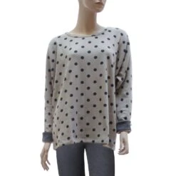 Kuschel-Baumwolle Pullover / Bigshirt CASUAL Von GATTINA -Marlies Dekkers Verkaufsgeschäft baumwolle lounge pullover casual 384666 beige schwarz gattina 1