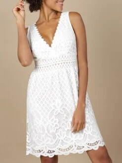 Baumwolle-Spitze Sommerkleid GITANE Naturweiss Von Marjolaine -Marlies Dekkers Verkaufsgeschäft baumwolle spitze sommerkleid gitane 8git0201 naturweiss marjolaine 2