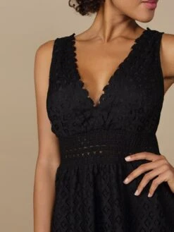 Baumwolle-Spitze Sommerkleid GITANE Schwarz Von Marjolaine -Marlies Dekkers Verkaufsgeschäft baumwolle spitze sommerkleid gitane 8git3001 schwarz marjolaine