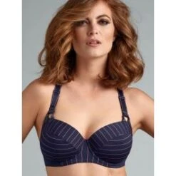Balconette BH GLORIA STYLE Maritime Blue + Shocking Pink D Bis E-Cup Von Marlies Dekkers