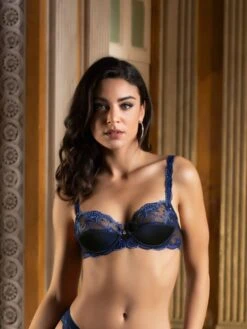 Seiden BH SPLENDEUR SOIE Von Lise Charmel -Marlies Dekkers Verkaufsgeschäft bh halbschale seide acc3080b dunkelblau 5276 splendeur soie lise charmel 4 1