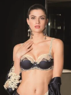 Seiden BH SPLENDEUR SOIE Von Lise Charmel -Marlies Dekkers Verkaufsgeschäft bh halbschale seide acc3080d marine 5197 splendeur soie lise charmel 4