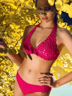Makramee-Bikini CHA Von Nicole Olivier -Marlies Dekkers Verkaufsgeschäft bikini cha fuchsia nicole olivier