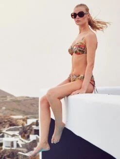Bandeau Bikini ZEBRA IN PARADISE Apricot-grün Von Fürstenberg -Marlies Dekkers Verkaufsgeschäft bikini pfirsich bunt 243 50203 fuerstenberg 3