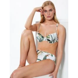 Bügel-Bikini EXOTIC LEAVES Weiss-grün Von Fürstenberg 3 Bügel-Bikini EXOTIC LEAVES Weiss-grün Von Fürstenberg