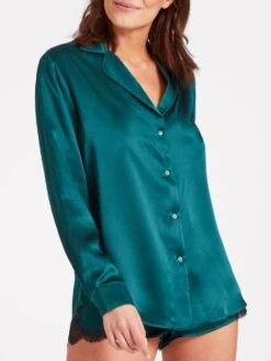 100% Seide Bluse TOI MON AMOUR Basic Farben Von Aubade -Marlies Dekkers Verkaufsgeschäft bluse gr n seide toi mon amour qs44 emeraude aubade 3 6 1 1 1