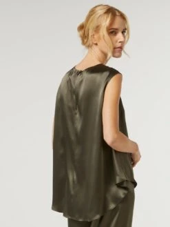Seidentop BIANCA Von Vivis -Marlies Dekkers Verkaufsgeschäft blusentop seide v00391 bianca army khaki vivis 1 1