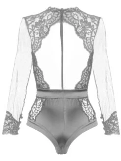 Langarm Body Tüll Spitze Und Strass MARLENE Prelude Milano -Marlies Dekkers Verkaufsgeschäft body grau yh307 prelude 5 1