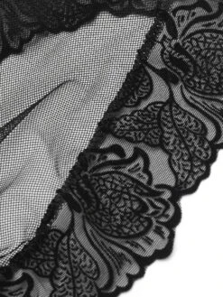 Langarm-Body TULIPE Tüll Schwarz Von Cadolle -Marlies Dekkers Verkaufsgeschäft body tulle decollete tulipe noir 4086dk cadolle