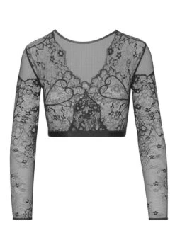 Langarm Minitop BOLERO COEUR Spitze Schwarz Von Cadolle -Marlies Dekkers Verkaufsgeschäft bolero coeur dentelle noir schwarz cadolle 4 1
