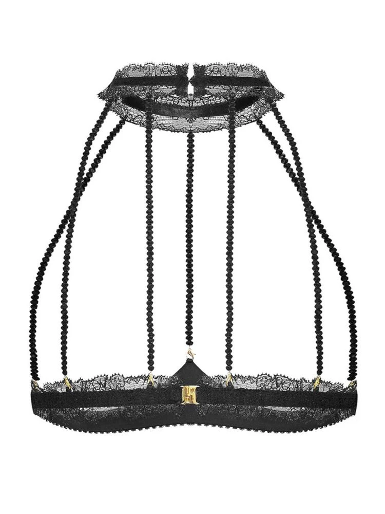 Ouvert Bustier-BH GEISHA CAGE Mit Schmuck-Kristallen Von Cadolle 7 Ouvert Bustier-BH GEISHA CAGE Mit Schmuck-Kristallen Von Cadolle – Bild 5