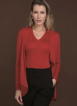 Merinowolle-Seide CARDIGAN Strickjacke Von Artimaglia -Marlies Dekkers Verkaufsgeschäft cardigan wolle seide 28204 rot artimaglia 6