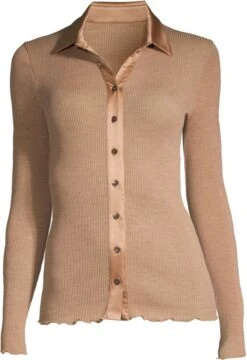 Merino Wolle-Seide CARDIGAN Gerippt Paprika-orange Von Oscalito 8 Merino Wolle-Seide CARDIGAN Gerippt Paprika-orange Von Oscalito -Marlies Dekkers Verkaufsgeschäft cardigan wolle seide 6350 haut oscalito