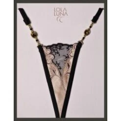 Lola Luna Micro-String CHARLESTON MICRO Schwarz- Haut