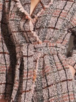 Jacke KUSCHEL BOUCLE Rosa-grau Von Chiara Fiorini -Marlies Dekkers Verkaufsgeschäft freizeit jacke wolle karo g9631bis grau rosa chiara fiorini 3