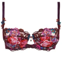 Halbschale BH AVEU EN FLEURS Seide Von Lise Charmel -Marlies Dekkers Verkaufsgeschäft halbschale bh ach3043 violett mit muster aveu en fleurs lise charmel 2 10 1