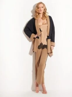 Jacke KUSCHEL COTTON Anthrazit-zimt Von Chiara Fiorini -Marlies Dekkers Verkaufsgeschäft jacke braun anthrazit g9610 gc191 chiara fiorini