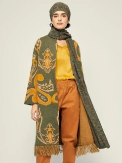 Jacke ETHNO PRINT Lang Mit Fransen Von Fiori Di Chiara -Marlies Dekkers Verkaufsgeschäft jacke lang cashemir kaki 303 04 fiori ethno fiori di chiara