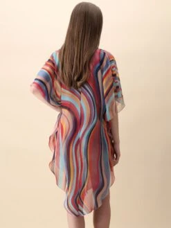 Chiffon Kaftan MULTICOLOR WAVES Bunt Von Luna Di Seta -Marlies Dekkers Verkaufsgeschäft kaftan multicolor vlst60913 luna di seta 6