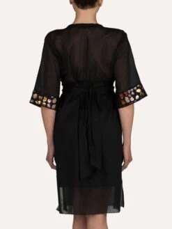 Strandkaftan FRESIA Mit Pailletten Von Cotton Club Mare -Marlies Dekkers Verkaufsgeschäft kaftan schwarz fresia cotton club 10