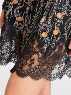 100% Seide Kimono TOI MON AMOUR Mit Print Von Aubade -Marlies Dekkers Verkaufsgeschäft kimono schwarz gold seide spitze toi mon amour qs65 tresor aubade 6