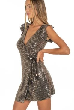 Strandkleid MIRROR RHOMBUS Schwarz Gold Von Pin-Up Stars 9 Strandkleid MIRROR RHOMBUS Schwarz Gold Von Pin-Up Stars -Marlies Dekkers Verkaufsgeschäft kleid pb068a schwarz pin up stars 2