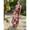 Sommerkleid Lang FLOR No. 2 Apricot Schwarz Von Fiori Di Chiara -Marlies Dekkers Verkaufsgeschäft kleid schwarz fc248 fiori di chiara