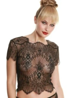 Spitze Kurzarm Top Von Prelude Milano -Marlies Dekkers Verkaufsgeschäft kurzarm top spitze yl277 yl277.neg 1 prelude milano