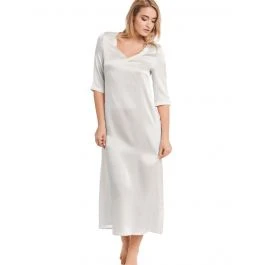 Seide Langarm Nachtkleid SEDUZIONE DI SETA Satin Von Gattina 3 Seide Langarm Nachtkleid SEDUZIONE DI SETA Satin Von Gattina