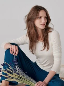 Kaschmir Modal LANGARMSHIRT Von Oscalito -Marlies Dekkers Verkaufsgeschäft langarm shirt kaschmir modal 1481 creme weiss oscalito 1