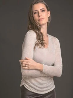 Kaschmir Voile LANGARM SHIRT Von Artimaglia -Marlies Dekkers Verkaufsgeschäft langarm shirt kaschmir voile 76804 beige artimaglia 1