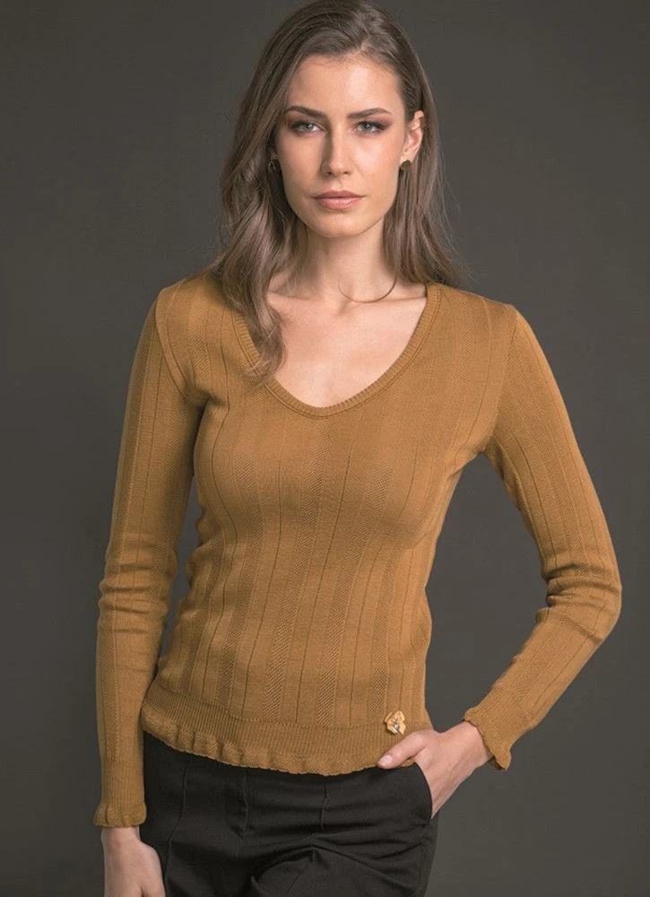 Merinowolle Seide LANGARM SHIRT Breite Rippe Von Artimaglia 4 Merinowolle Seide LANGARM SHIRT Breite Rippe Von Artimaglia – Bild 2