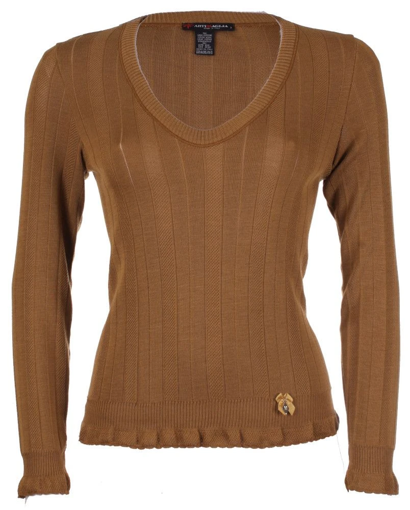 Merinowolle Seide LANGARM SHIRT Breite Rippe Von Artimaglia 6 Merinowolle Seide LANGARM SHIRT Breite Rippe Von Artimaglia – Bild 4