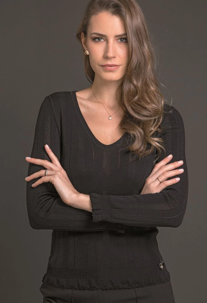 Merinowolle Seide LANGARM SHIRT Breite Rippe Von Artimaglia 5 Merinowolle Seide LANGARM SHIRT Breite Rippe Von Artimaglia – Bild 3