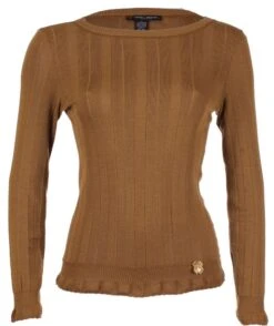 Merinowolle Seide RUNDHALS SHIRT Breite Rippe Von Artimaglia -Marlies Dekkers Verkaufsgeschäft langarm u boot shirt wolle seide 76304 cognac artimaglia