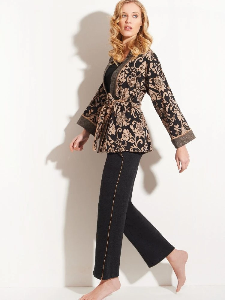 Jacke JACQUARD Schwarz-zimt Von Chiara Fiorini 8 Jacke JACQUARD Schwarz-zimt Von Chiara Fiorini – Bild 6