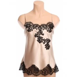 100% Seide Seidentop FLAVIA Mit Caudry Spitze Von Marjolaine 3 100% Seide Seidentop FLAVIA Mit Caudry Spitze Von Marjolaine