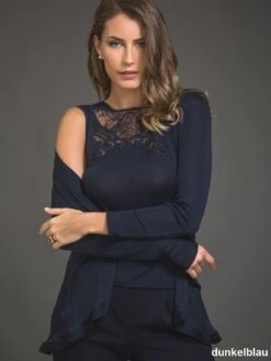 Merinowolle-Seide CARDIGAN Strickjacke Von Artimaglia -Marlies Dekkers Verkaufsgeschäft merino wolle seide cardigan 25504 28204 dunkelblau artimaglia 1 1