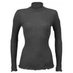 Merinowolle-Seide ROLLKRAGEN SHIRT Gerippt Von Artimaglia