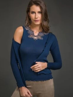 Merinowolle-Seide TOP Gerippt Von Artimaglia -Marlies Dekkers Verkaufsgeschäft merino wolle seide gerippt shirt 20505 43804 atlantico artimaglia 1