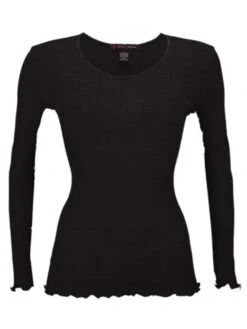 Merinowolle-Seide LANGARM SHIRT Gerippt Von Artimaglia 14 Merinowolle-Seide LANGARM SHIRT Gerippt Von Artimaglia -Marlies Dekkers Verkaufsgeschäft merino wolle seide langarm shirt 43904 schwarz artimaglia